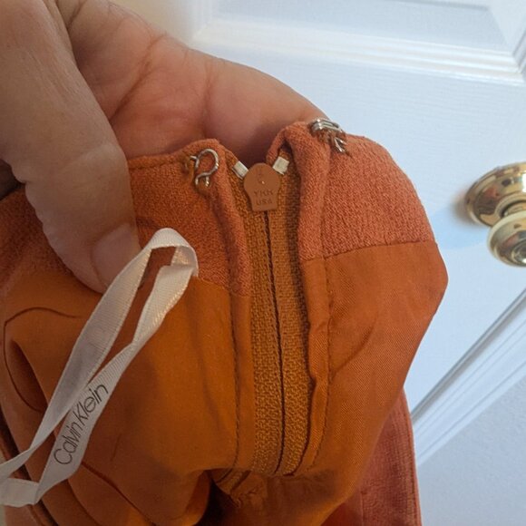 VERY RARE 80s USA MADE CALVIN KLEIN SUIT | 8 | EVC | Texas Longhorn Orange - Picture 8 of 16